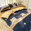 Bedding Sets Nordic Simple Set Adult Down Quilt Sheet Double Bed Big Cover Duvet King Size Cartoon Four-piece For Children