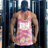 Herrtankstoppar Summer Camouflage Mens Scle V Y BA Gym Cloing Bodybuilding Fitness Tank Top Sleeveless Shirt Workout Stringer Singlets Z0320