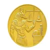 Guldpläterad Egypten Death Protector Anubis Coin Copy Coins Egyptian God of Death Commemorative Coins Collection Gift