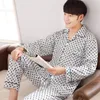 Men's Sleepwear Size Pajamas Men's Winter Room Wear Suit Cotton Nightgown Plus Home Service Cardigan Casual Comfortable Outside Breathable Sets 230320