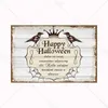 Halloween citrouille étain signe Vintage plaque chauve-souris affiche peinture Festival métal signes décor à la maison pour Bar Art fête 30X20 cm W03