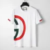 T-shirt da uomo firmate Moda in bianco e nero Marchio classico Stampa alfabeto Casual Manica corta 100% cotone Traspirante Resistente alle rughe King Size 3xl 2XL