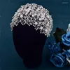 Headpieces Bruids hoofddeksel Crystal Wedding Crown Haar ornamenten Luxe legering Bloemhoofd Band Beauty