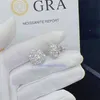 Zuanfa Top Selling Pass Diamond Tester Fina smycken 925 Silver 8mm 12mm Blommaörhängen VVS Moissanite Studörhängen