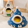 Cat Beds Triangular Yurt House Cat's Nest Closed Pet's Puppy's Four-season General Dog Bed