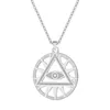 ペンダントネックレス2023Now Nekelace All-Seeing-Eye of Providence Illuminati Pyramid Pendants for Women's Hip Hopチェーンジュエリーパーティーギフト