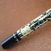 Jinhao 5000 Vintage Lüks Metal Rollerball Kalem Güzel Ejderha Doku Oyma Ofis İşi ​​için Siyah Altın Mürekkep