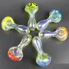 Smoking Pipes Glass Beatuf Appearance Tabacco Pipe Mini 2.5 Inches Long Hand Spoon Mixed Colors Drop Delivery Home Garden Household Dhcgk