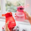 Kopjes Borden Gebruiksvoorwerpen Waterflessen Waterflessen Sippy Cup voor kinderen Creatief Cartoon Babyvoedingsbekers met rietjes Lekvrij Voor buiten Draagbaar Kinderen