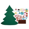 Decorações de Natal Sacos de presente Diy Sack Felt Tree com ornamentos na parede da porta pendurada em decoração de Natal Presentes de Crianças