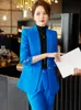 Kombinezony damskie Blazers Beige Pink Khaki Morei Coffee Black Blue S-5xl 2-częściowy zestaw Kobiet Pant Suit Office Lady Ol Girl Jacket Blazer and Spodni 230320