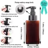 Lagringsflaskor 6 Pack Foaming Soap Dispenser 15oz Refillerbar Foam Liquid Hand Empty Plastic Pump Bottle Container - Brown 450 ml