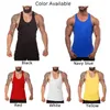 Herrtankstoppar herrar sportkläder tank topp gym cloing singlet träning bodybuilding streetwear manlig scle ärmlös skjorta fitness v z0320