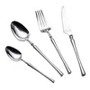 Dinnerware Sets 24pcs/lot Korean Food Portable Cutlery 304 Stainless Steel Table Fork Knife Spoon Dinner Set Gold Tableware 230320