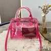 Borsa a cuscino in gelatina Borsa a mano da donna Borsa a mano in corno di manzo Laohua Totes in rilievo Lettere di moda Stampa rotonda con stella Chiusura con cerniera hardware con mini custodia con cerniera