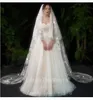 Veli da sposa Velo di pizzo glitter a due strati all'ingrosso lungo 3 metri per abito da sposa