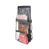 Storage Bags 2023 6 Pocket Hanging Handbag Organizer Wardrobe Closet Transparent Dustproof Bag Door Wall Clear Sundry Shoe