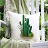 Cuscino Federa Stampa Cactus Verde 45 Cm Copertura Poliestere Pianta Casa Camera Da Letto Balcone Giardino Esterno Decorare Caso