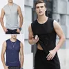 Canotte da uomo Canotte sportive casual Canotte senza maniche da uomo V Breaable Qui Dry Sweat Ciclismo Top attivi Fitness Gym Summer MaleT Shirt Z0320