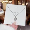 Pendentif colliers fleur tulipe plante agile chanceux Zircon amour coeur fête des mères collier femme fille mariage bénédiction bijoux