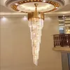 Villa Hollow Duplex Building Chandelier Crystal Hall Plancase Staircase Post-Modern Room Room Lobby Light Light Light