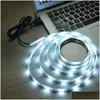 Tiras de LED DC 5V Faixa USB 5050 RGB à prova d'água Flexível 50cm 1m 2m Add 3 17Key Remote para entrega de queda de iluminação de fundo de TV DHXVK