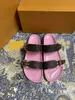 Men's and women's sandal and slippers correctly match L flower box dust bag shoes snake slippers summer wide flat sandals and slippers size 35-46