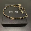 Nunca se desvanece 14K chapado en oro Marca de lujo Diseñador Colgantes Collares Acero inoxidable C Letra Gargantilla Cuentas Cadena Accesorios de joyería Regalo 6 Estilo QNA6