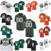 Fotbollsrätt Oluwaseun Miami Hurricanes Jersey d'eriq King Chase Smith Nick Kelly Jaylan Knighton Leonard Taylor Custom Stitched Miami Football Jerseys