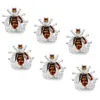 Cuff Links HAWSON Crystal Bee Cufflinks and Studs Set for Men Tuxedo Luxury Gift party bee cufflinks with box mens 230320