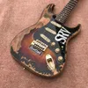 Ручная работа ST Vintage Relic Electric Guitar Srv Style Gold Hardware