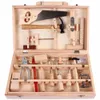 Tools Workshop Children's Toolbox Toy Disassembly Multifunctional Woodworking Box Wooden Boy Play House Puzzle Set Gift 230320