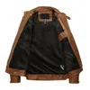 Men's Jackets Mens Leather High Quality Classic Motorcycle Bike Cowboy Jacket Male Brand Plus Velvet Thick Coats Men M-5XL