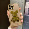 Yezhou Designer Mobile Spepht Cuse для блеска насильственного медведя iPhone14 13 Apple 12 Cartoon Cartoon All-включение XR/7plus 11 Soft Cover