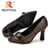 Dress Shoes ROYYNA Women Pumps Spring Autumn Plus Size 34-43 Fashion Elegant Pointed Toe Office Ladies High Heels Woman Trendy Shoes 230320