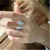 Бабочка кольцо пальца AAAAA Циркон 925 Серебряное серебряное обручальное обручальное обручальные кольца для женщин свадебного дня рождения ювелирные изделия