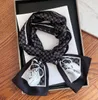 Rovu Scarves 20style Design Fashion Letters Leopard Print Imitate Silk Scarf Headband for Women Long Handle Bag Paris Shoulder Tote Luggage Ribbon Head Wrap 15015c