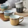 Muggar japanska enkla keramiska kaffemugg kreativa ugn byt porslin eftermiddag te kopp kontor vintage mjölk dryck