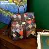 Borsa a tracolla da donna all'ingrosso in fabbrica moda pieghevole retrò zaino serpente zaini eleganti in pelle etnica doppia cerniera borsa antifurto diamante 649 #