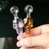Bone petit pot bongs accessoires Brûleur à mazout unique Bongs en verre Tuyaux Conduites d'eau Pipe en verre Plates-formes pétrolières Fumer avec compte-gouttes