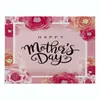테이블 매트 Doleft Mother 's Day 식탁기 매트 인쇄 부엌 식사 방수 가정 장식을위한 Placemat 32 42cm 1pc