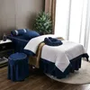 Bettwäsche-Sets Luxus Seide 4 Stück für Schönheitssalon Massage Bettdecke Spa Bedskirt Kissenbezug StoolCover Dulvet Bettwäsche