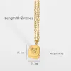 Hangende kettingen Designer Design roestvrijstalen ketting voor vrouwen sieraden Human Face Ladies Gold Ploated 2023