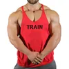 Men's Tank Tops Fitness Cloing Bodybuilding Shirt Men Top for Fitness Sleeveless Sweatshirt Gym Tshirts Suspenders Man Men's V Stringer Z0320