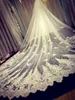 Bridal Veils Luxurious Lace Sequins Appliques Cathedral Tulle Formal Long Veil Soft Women Wedding Hair Head Accessories 4m