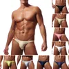 Slip Sexy Hommes Sous-Vêtements Gay Slip G-string Pénis Bikini Slip Doux Sous-Vêtement Confortable Haute Qualité Taille Basse Solide Couleur String