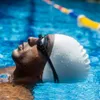 Bonnets de natation 3D élastique professionnel Gel de silice bonnet de bain étanche Protection de l'oreille adulte hommes femmes cheveux longs chapeau de bain couverture oreille os piscine 230320