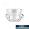 Classic Refillable Empty Cosmetic Bottle 5g 10g 15g White Plastic Cream Jar Diamond Sample Cosmetics Packaging Container