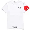 Мужские футболки моды мужские мужские игровые футболки дизайнер Red Heart Commes Commess Casual S. Des Badge