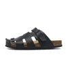 Slipare 21 Style Summer Buckle Cork Slipper 2023 Casual Men Women Beach Outside Non-Slip Stängd tå Sandaler Storlek 35-45